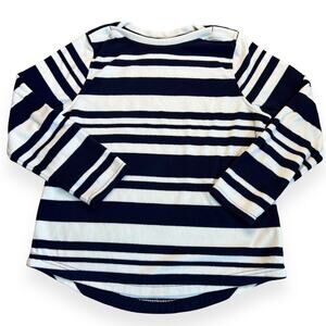 Lands End Navy Striped Fleece M (10-12)